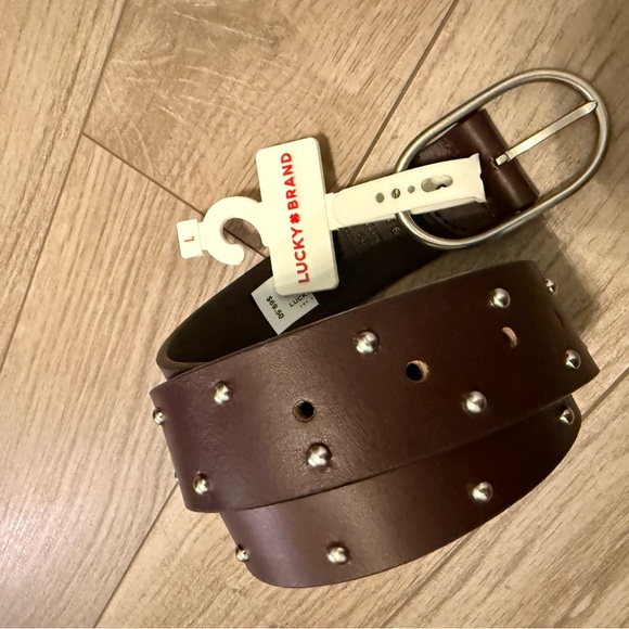 Lucky Brand Accessories - NWT Lucky Brand brown leather stud belt
